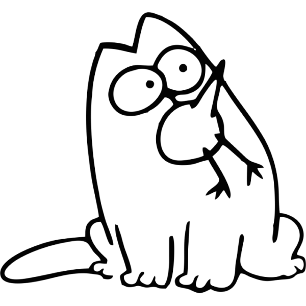 Кот рисунок простой для срисовки