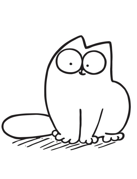 Рисунки котов для срисовки легкие