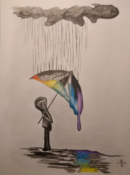 Нарисовать дождь