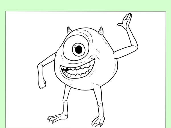 Корпорация монстров Майк Вазовски раскраска