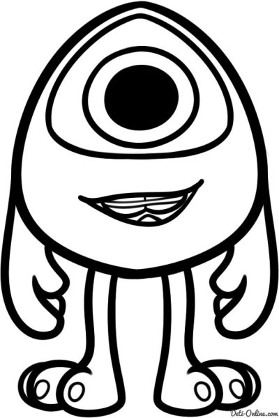 Майк Вазовский маленький раскраска