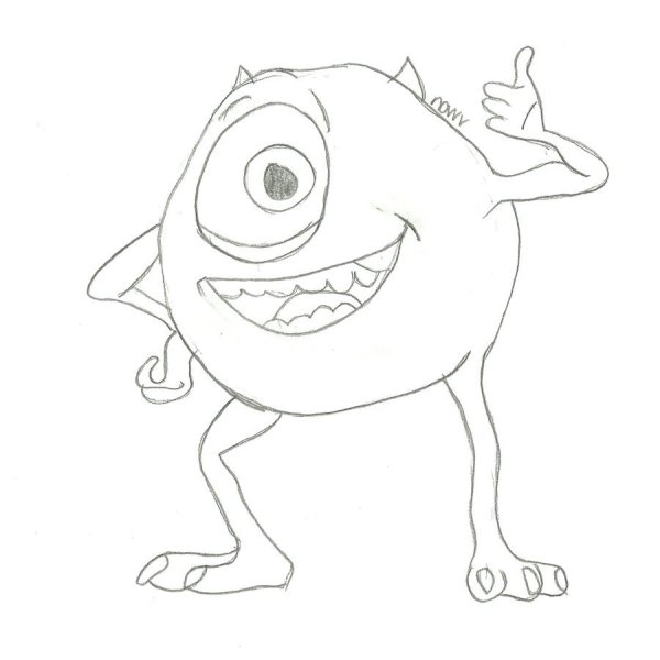 Корпорация монстров Майк Вазовски рисунок