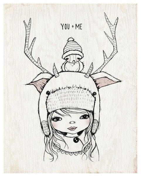 Новогодний скетч фломастерами