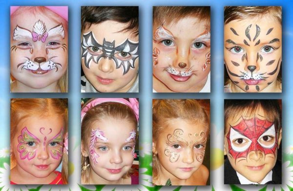 Грим на лице для детей легкие