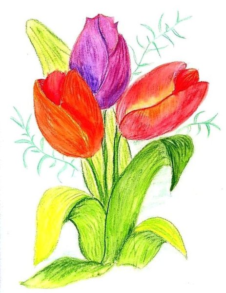 Рисование цветы для мамы