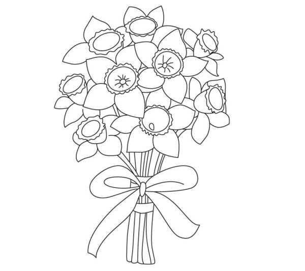 Цветы. Раскраска