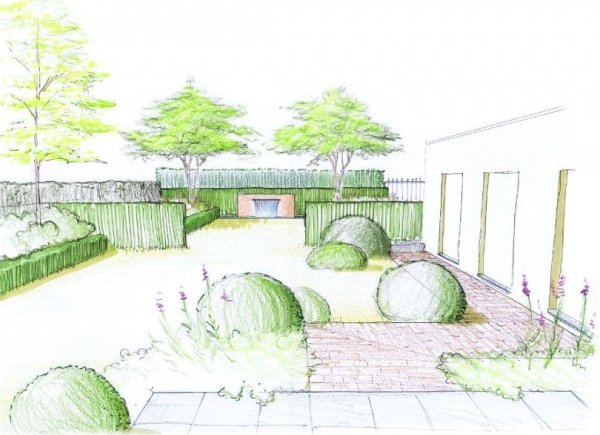 Эскиз архитектурно ландшафтного пространства