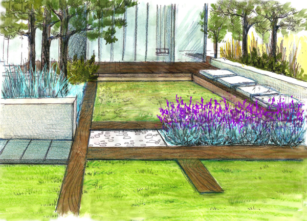 Ландшафт сада легкий