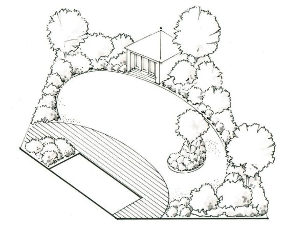 Эскиз ландшафтного дизайна