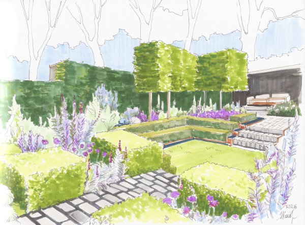 Скетчинг ландшафтный Архитектор