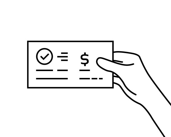 Легкий рисунок чека