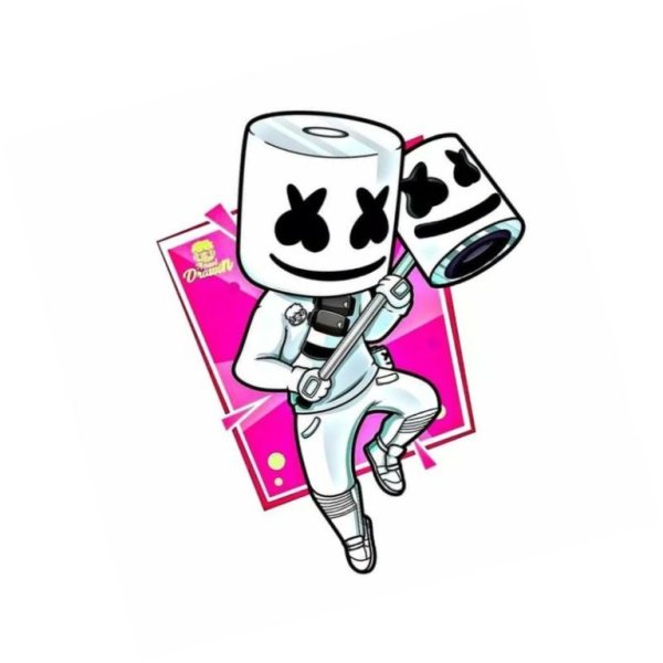 Лёгкие рисунки маршмеллоу