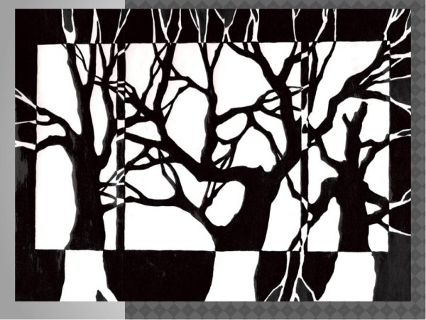 Черно белая композиция