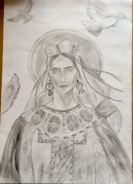 Княгиня Ольга рисунок