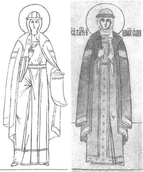 Княгиня Ольга прорись