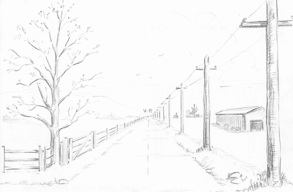 Двухточечная перспектива город