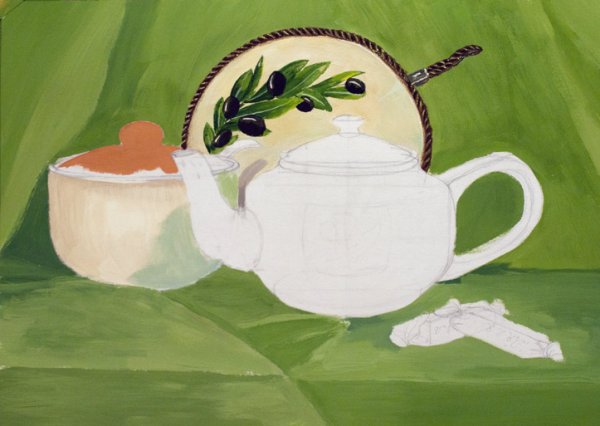 Натюрморт с посудой для детей