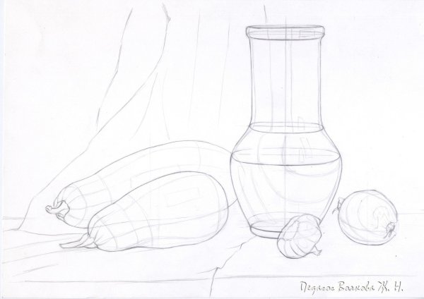 Сервиз карандашом