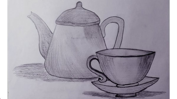 Чайник карандашом