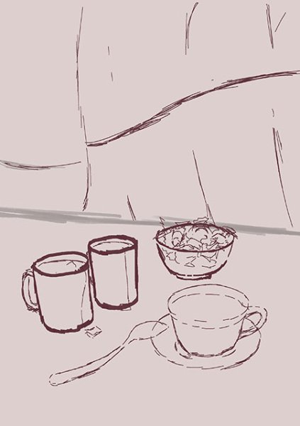 Чай акварель