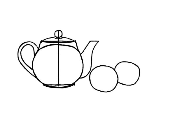 Натюрморт посуда карандашом