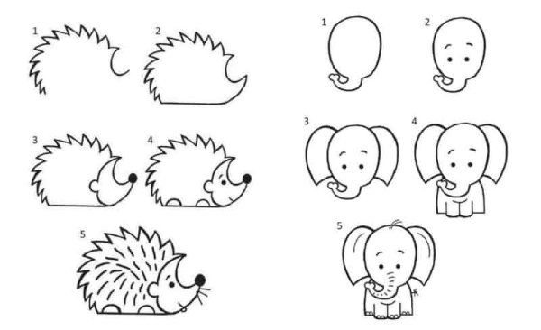 Рисование Ежик