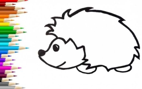 Еж рисунок карандашом