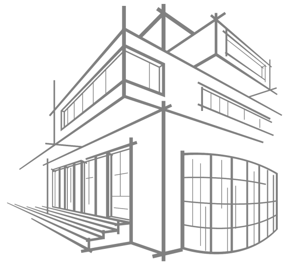 Эскиз фасада здания