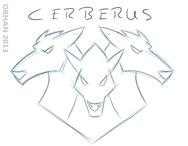 Цербер нарисовать