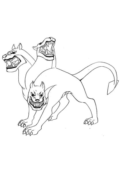 Цербер Аида раскраска