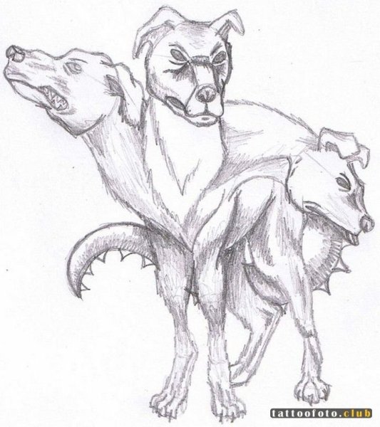 Раскраски собаки Цербер