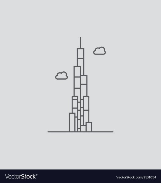 Бурдж Халифа детский рисунок