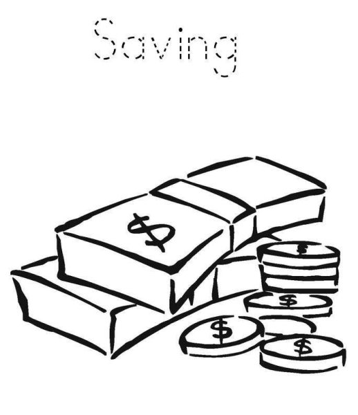 Раскраска деньги