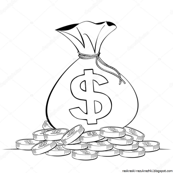 Пачка денег нарисованная