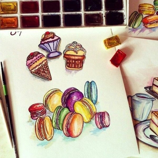 Пирожные для рисования