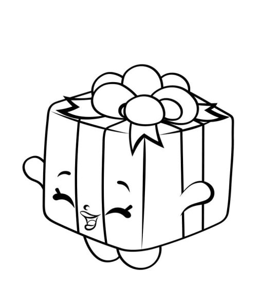 Подарок раскраска