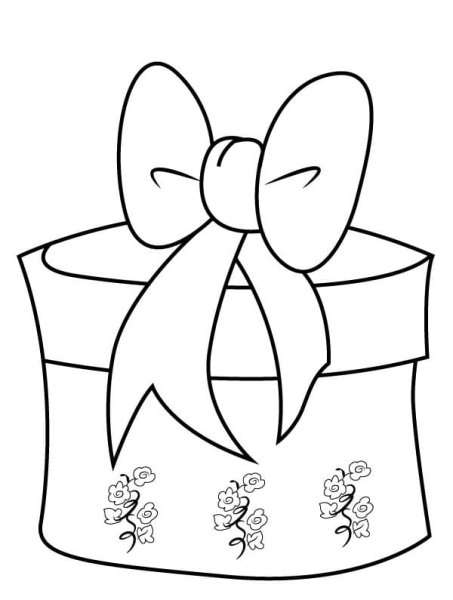 Поэтапное рисование подарка