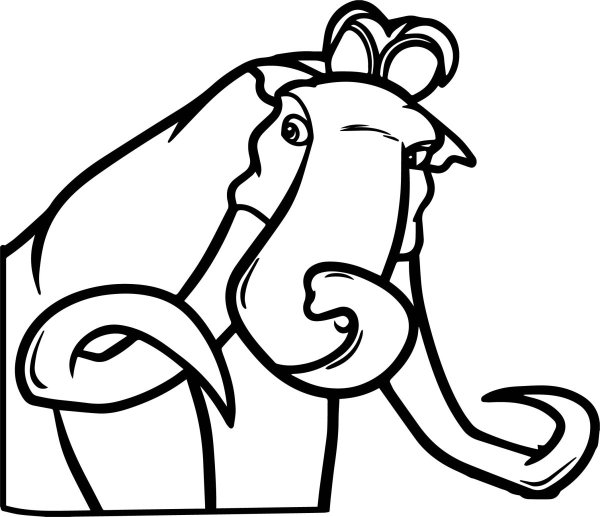 Картинки мамонта для срисовки