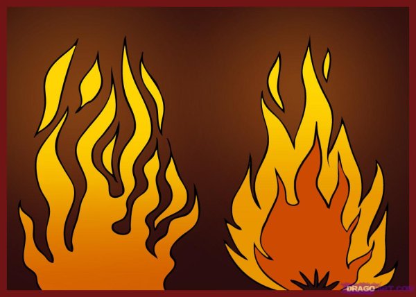 Огонь рисунок для детей