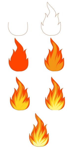 Костер карандашом