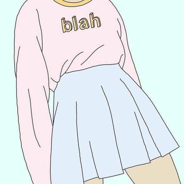 Девушка в юбке для срисовки