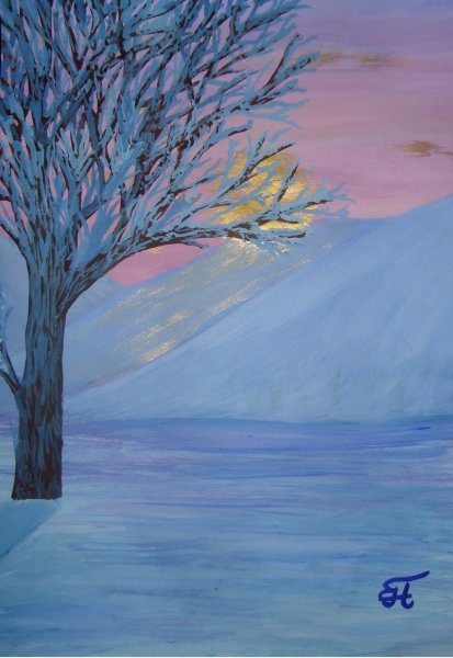 Зимний пейзаж легкий