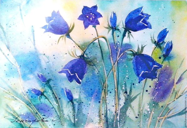 Цветы для рисования акварелью