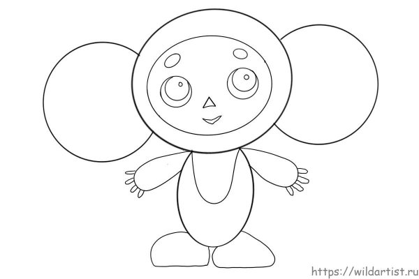 Чебурашка эскиз