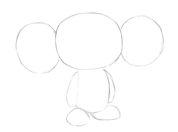 Чебурашка карандашом