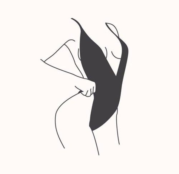 Женский силуэт эскиз