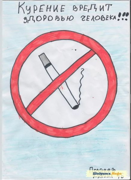 Курение вредит здоровью плакат
