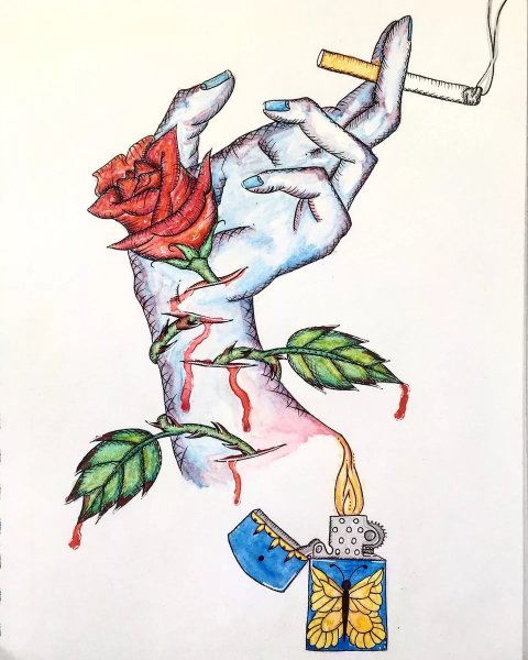 Рисунки детей на тему курение вредит здоровью