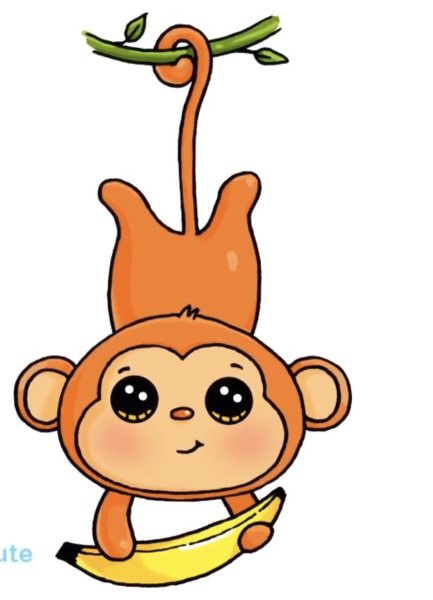 Раскраска обезьянка на ветке