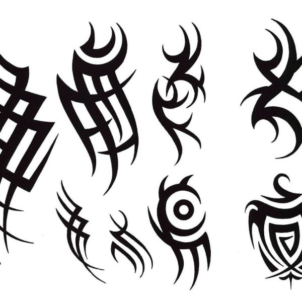 Трайбл тату карандашом